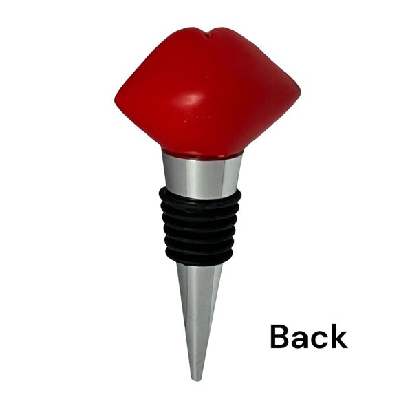 Glamorous Red Lips Wine Bottle Stopper - Fun Way to Keep Wine Fresh! - Picture 4 of 5